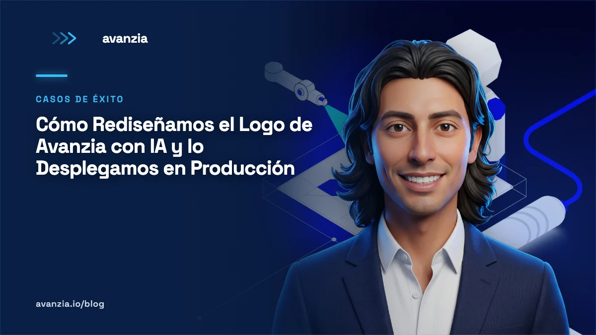 Logo Motion Trail de Avanzia.io — tres chevrons con opacidad progresiva representando movimiento hacia adelante