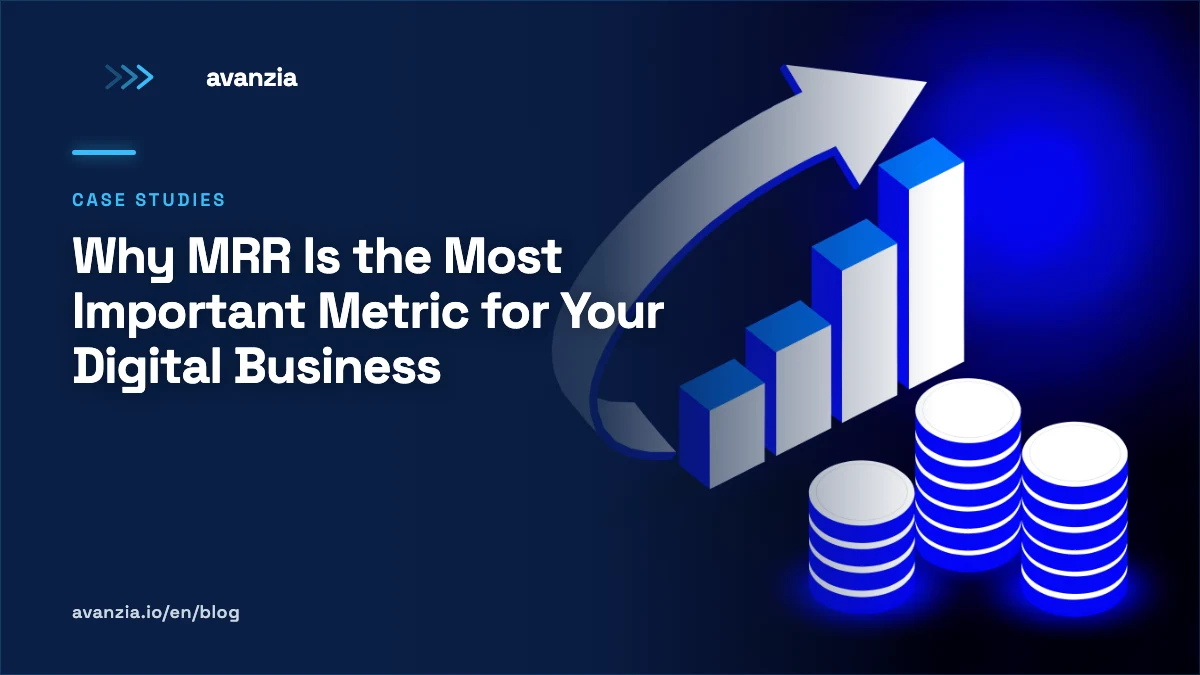 MRR monthly recurring revenue dashboard for a digital SaaS business