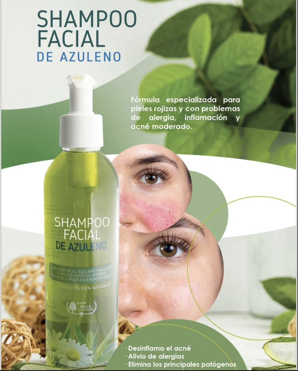 Shampoo facial de azuleno