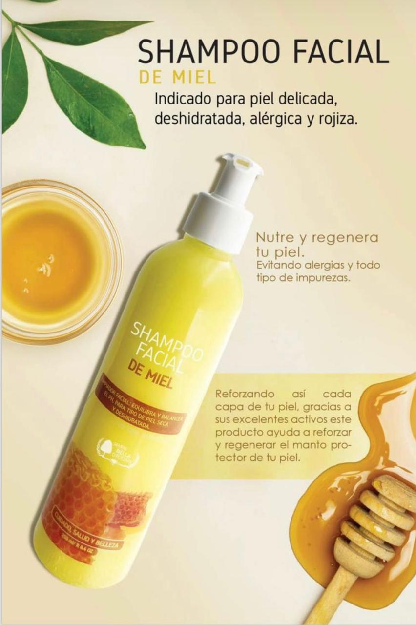 Shampoo facial de miel