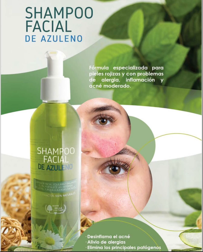 Shampoo facial de azuleno