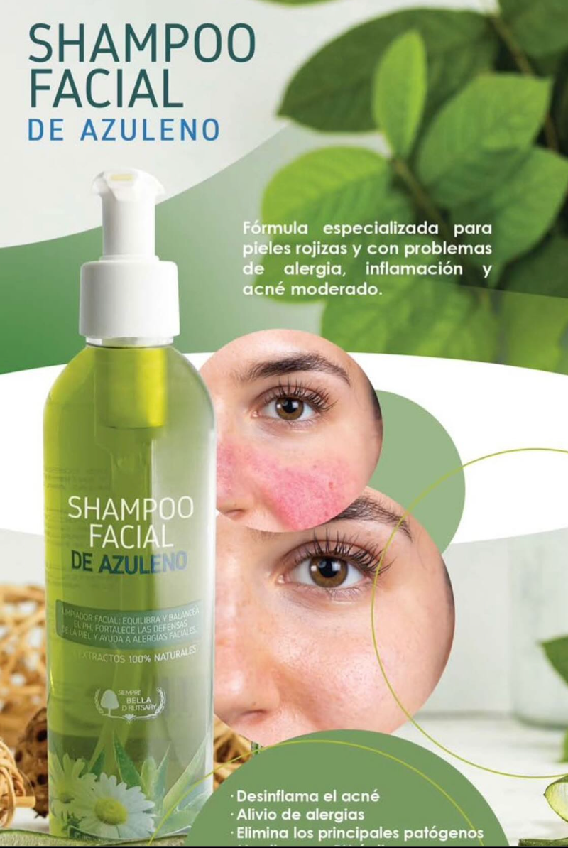 Shampoo facial de azuleno