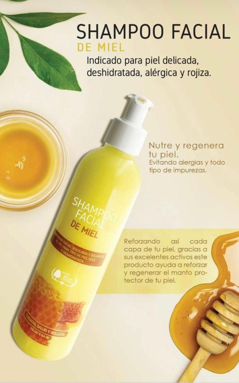 Shampoo facial de miel